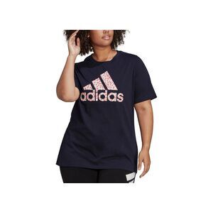 Adidas Plus Size Floral Logo Graphic T-Shirt